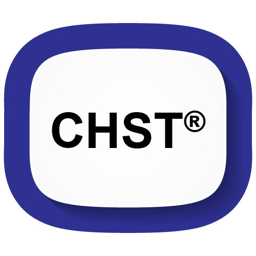CHST in royal blue rectangle