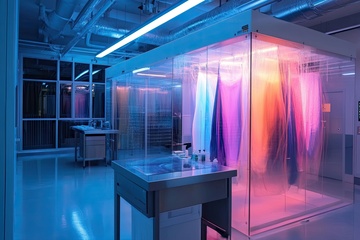 Clean Room Enclosure with colorful lights