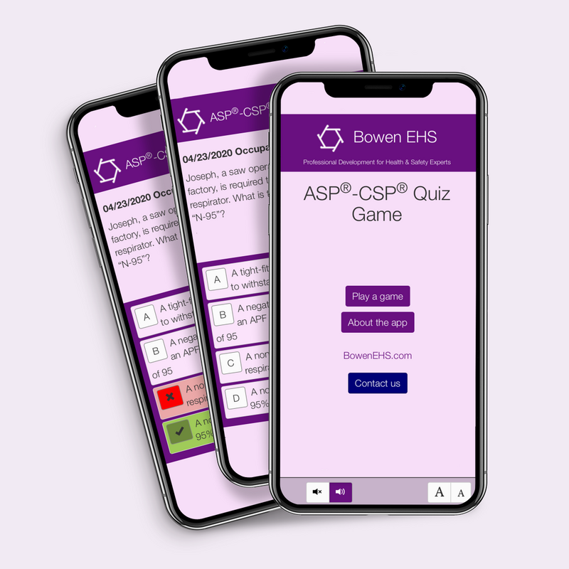 ASP®-CSP® Quiz Game App